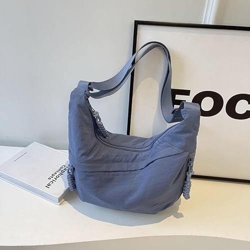 Borse a tracolla da donna, borsa a mezza luna casual da spalla, borsa a sacchetto capiente per viaggi all'aperto